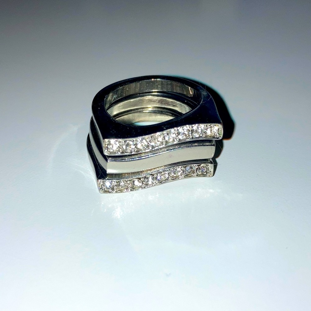 Silver ring set